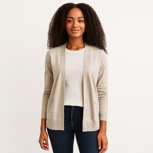 Classic Beige Women's Sweater Cardigan
